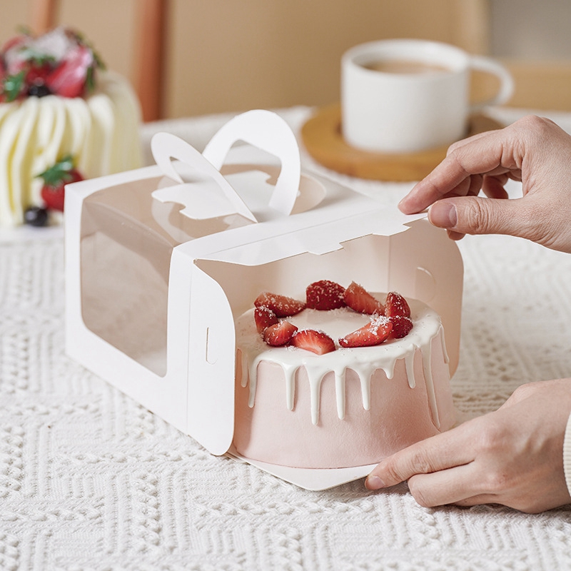 Wedding Cake Supply - 10 adet kek kutusu şeffaf pencere
