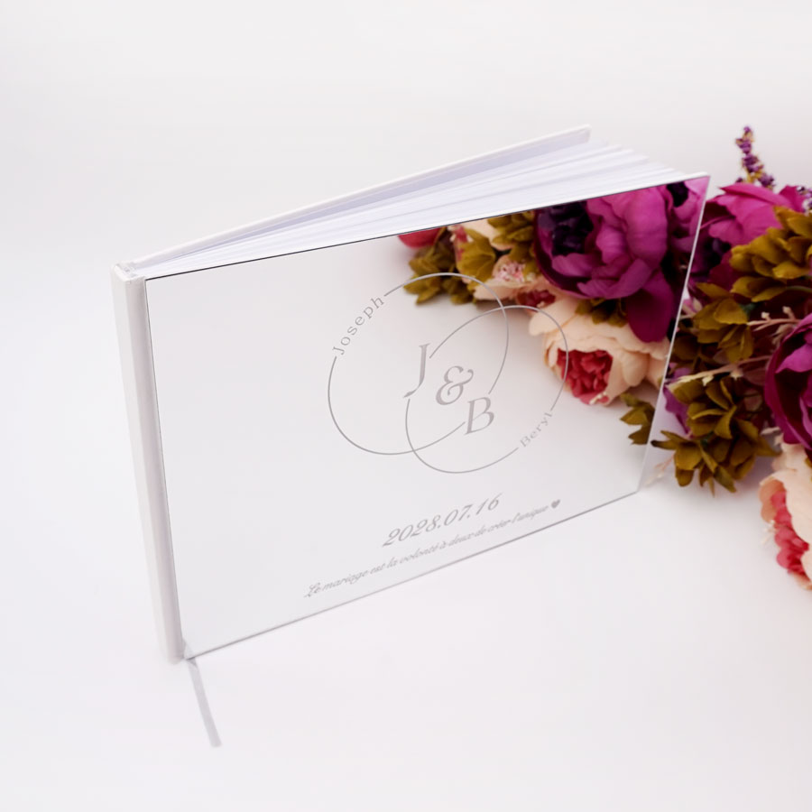 Personalized Guest Book - Düğün kişiselleştirilmiş akrilik ayna evlilik misafir-kitap