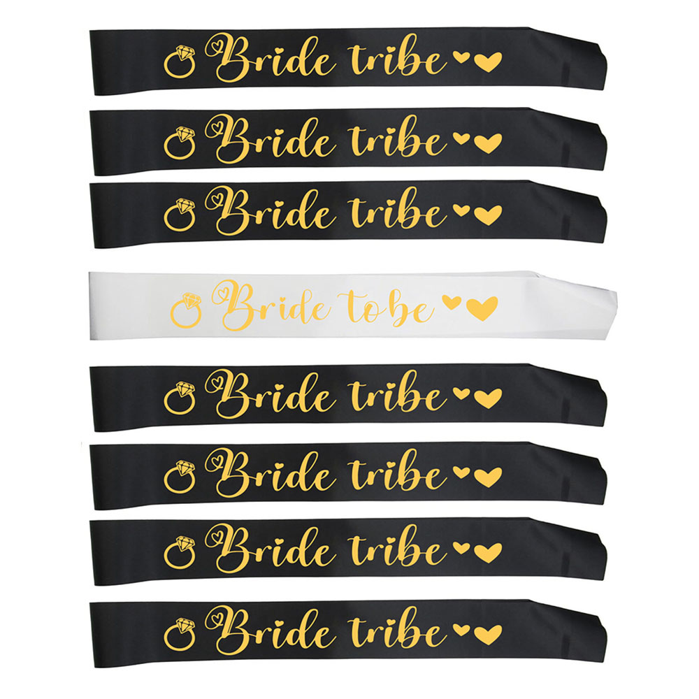 Bride Tribe Sash - 8 adet/takım Gelin Kanat Takımı Gelin