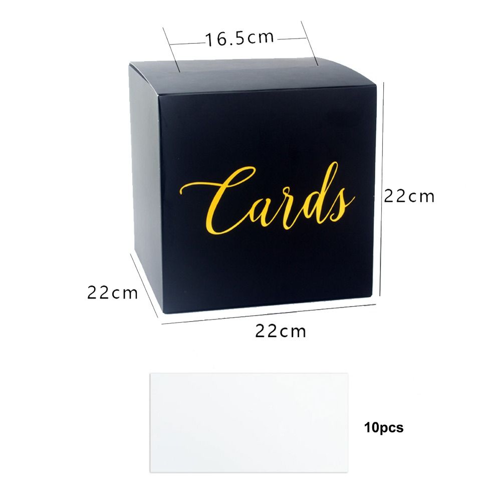 Wedding Card Box - Parti Malzemeleri Beyaz Siyah Düğün Kart