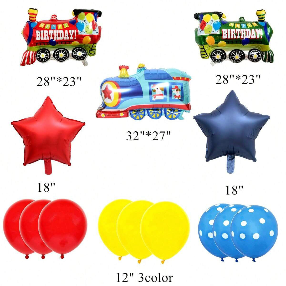 14 Parça Tren Balon Seti Doğum - Wedding Supply Kit incelemesi ve fiyatı