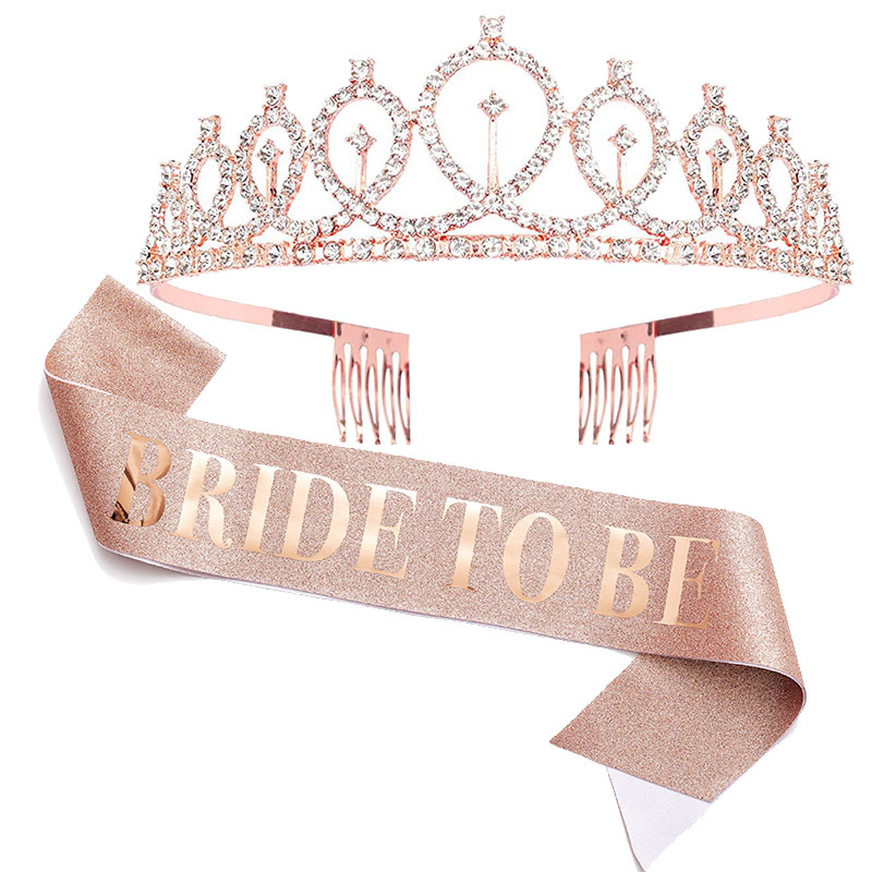 1 takım Gül Altın Gelin Saten  - Bride Tribe Sash incelemesi ve fiyatı